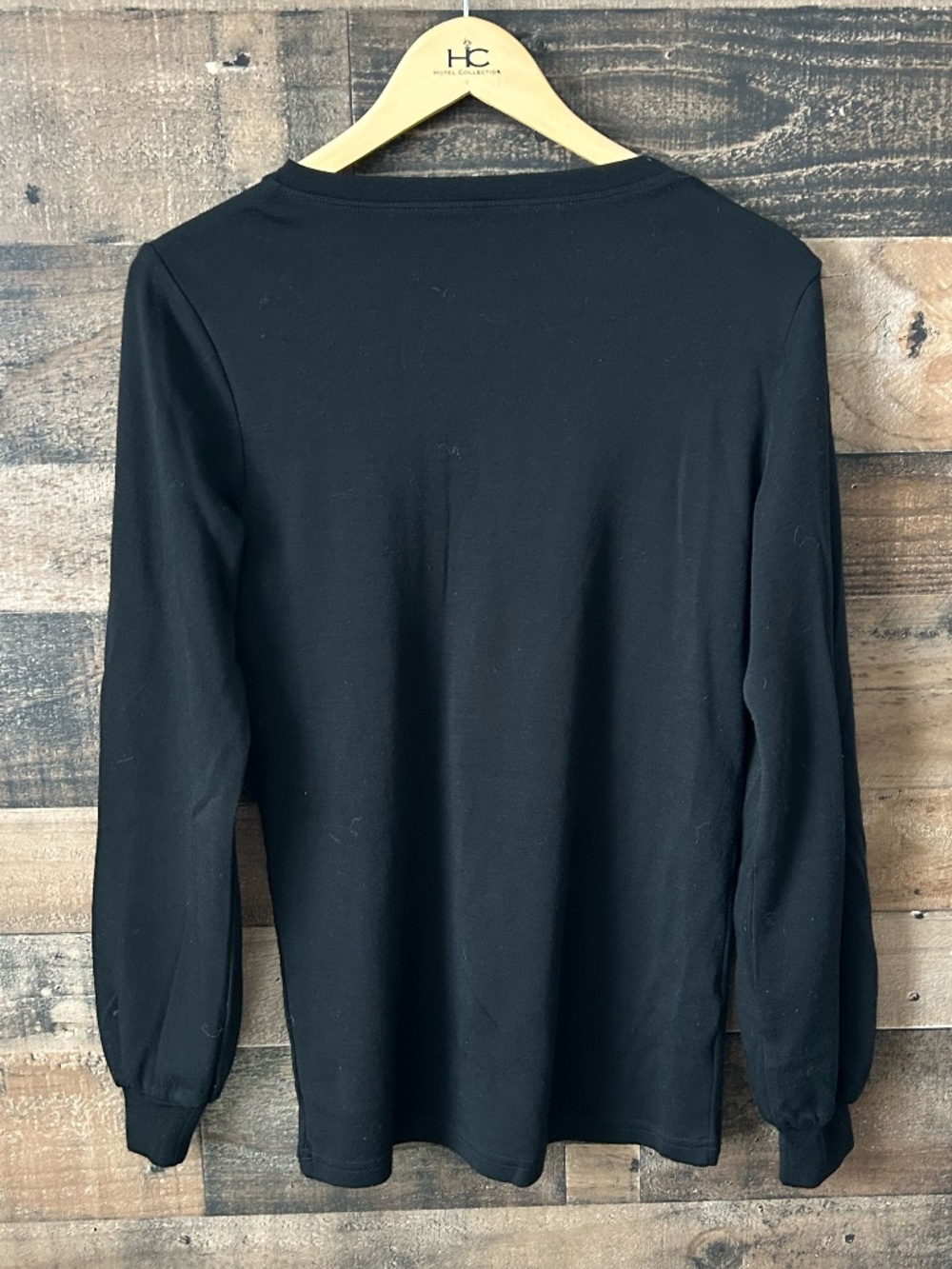 Woolx 100% Merino Wool Henley Top Black Long Sleeve Medium NWOT - Picture 3 of 3